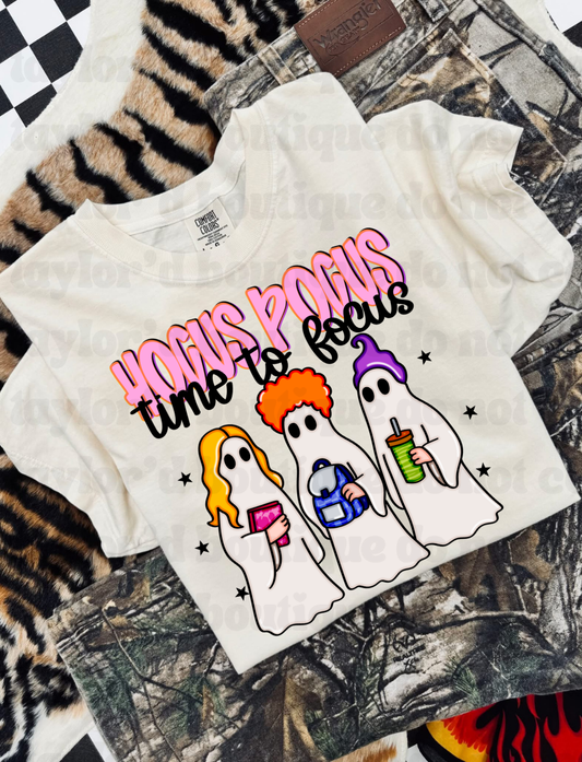👻👩‍🏫 Hocus Pocus Time To Focus Tee/ Crew