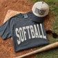 Softball Polka Dot Graphic Tee on Pepper