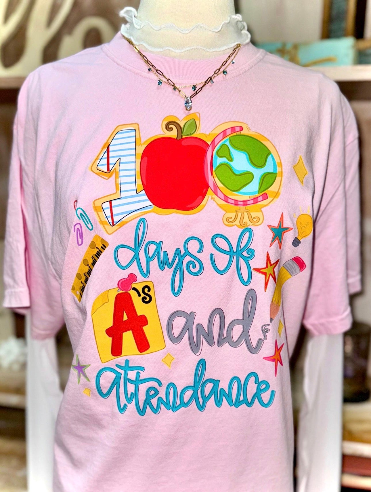 100 Days Of A’s + Attendance Tee/ Crew *Youth Sizing Included*