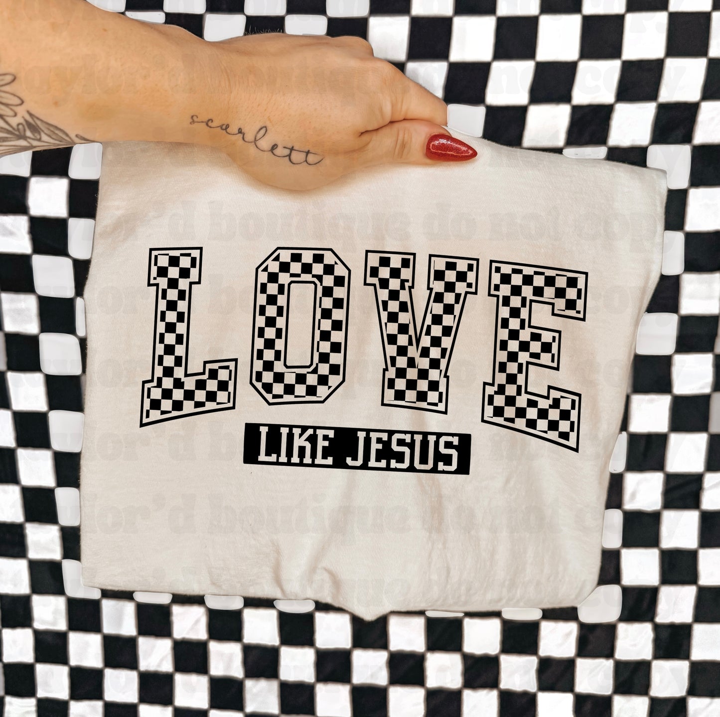 Love Like Jesus Black Theme Tee/ Crew