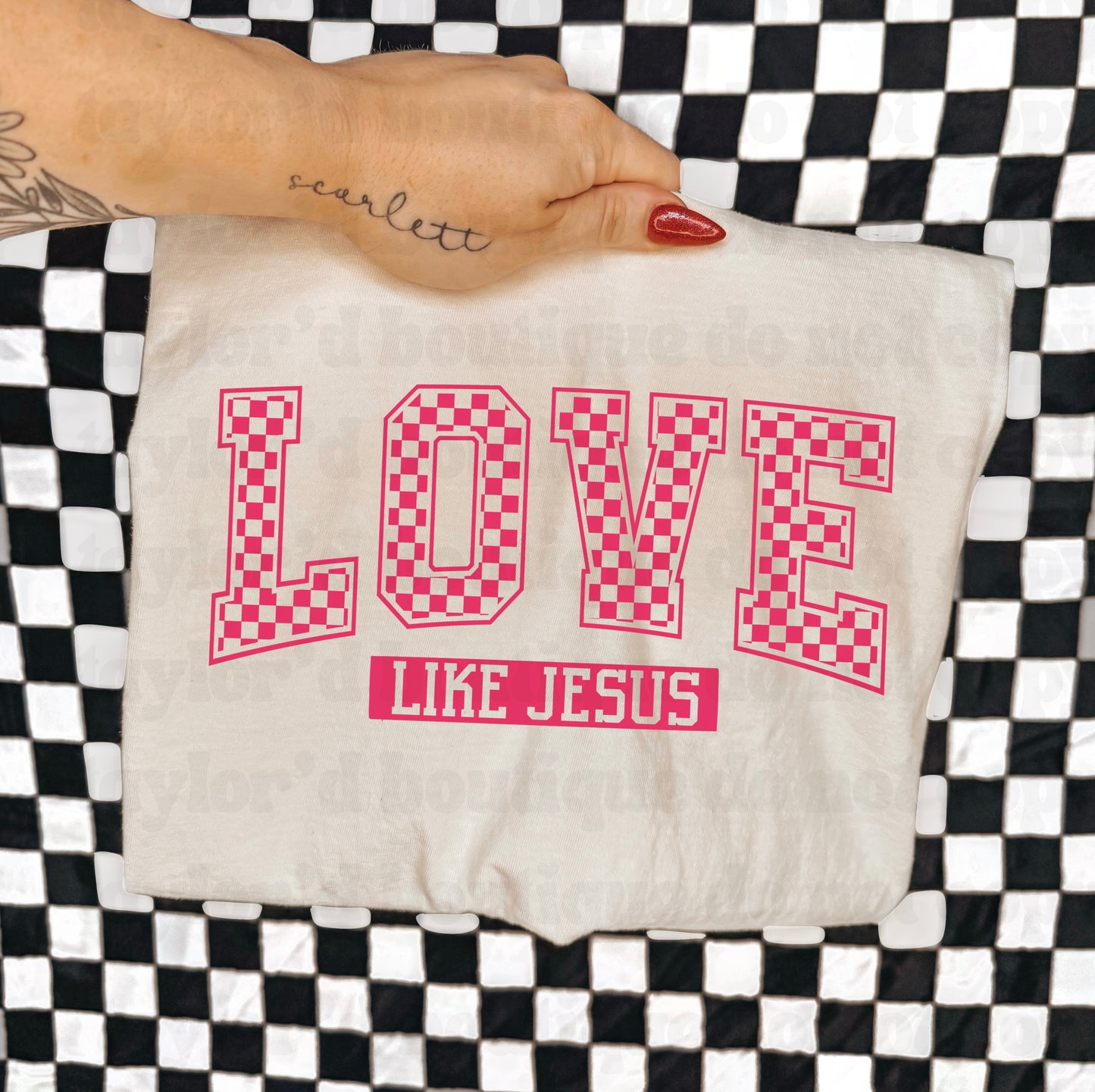Love Like Jesus Pink Theme Tee/ Crew