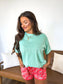 Birdie Relaxed Boyfriend Tee in Mint