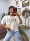 Black Cat Energy Boxy Graphic Tee on Ivory *final sale*