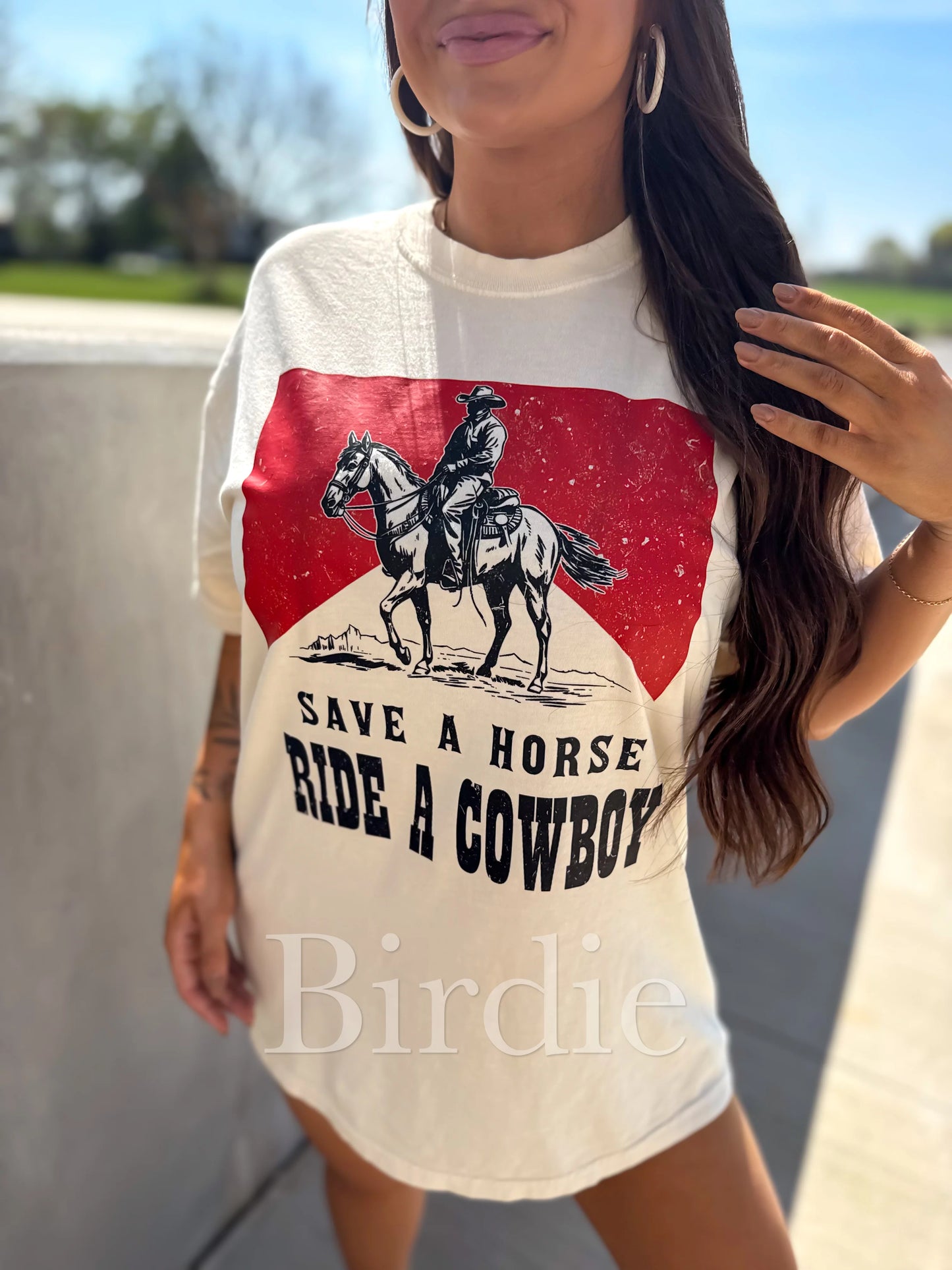 Save A Horse Graphic Tee on Ivory