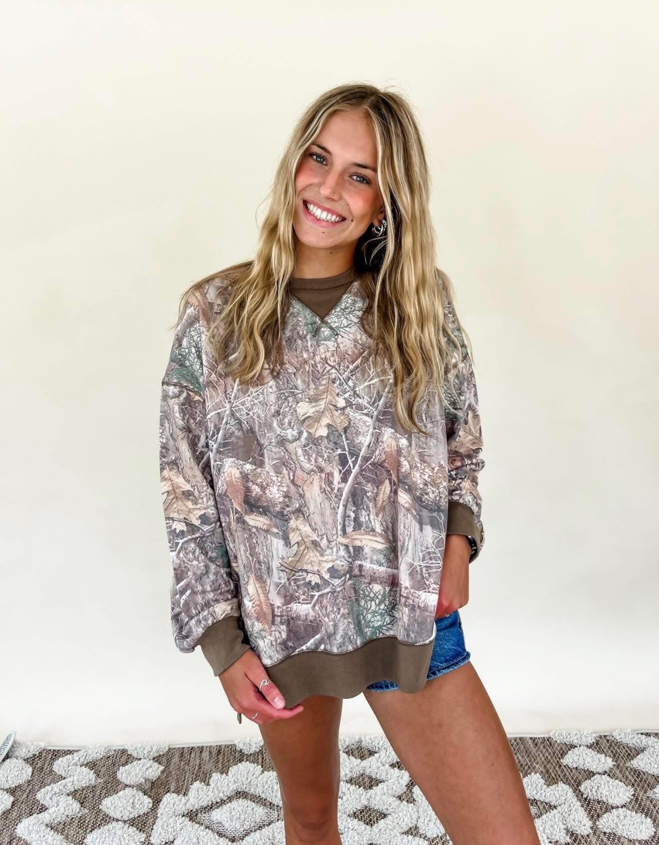 2ND CUT Sadie Vintage Camo Exclusive Top by Top Notch