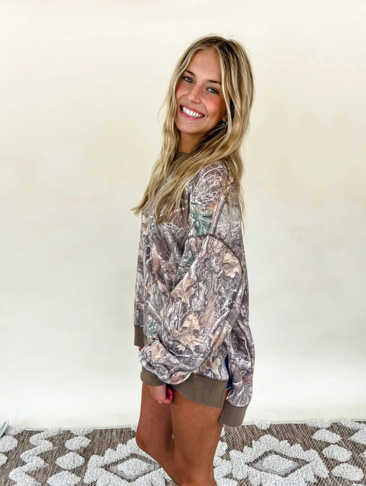 2ND CUT Sadie Vintage Camo Exclusive Top by Top Notch