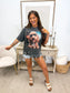 Iced Coffee Golden Doodle Graphic Tee on Pepper