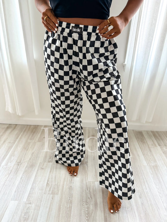 ★ PRE-ORDER Birdie Day Off Checkered Boxer Pants ★