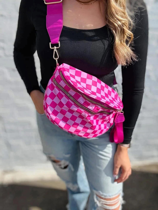 ★Viral Barbie Check Bum Bag★