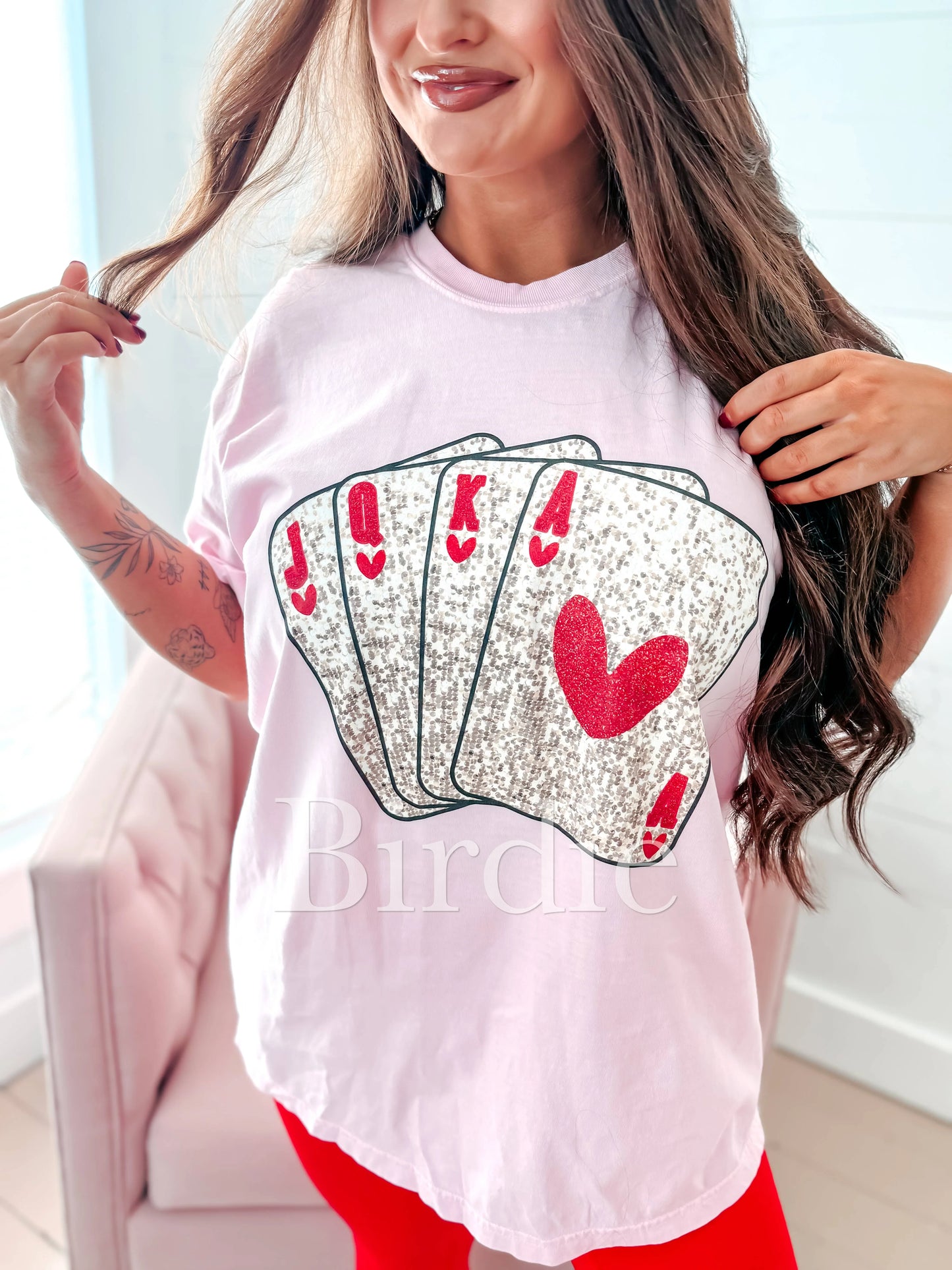 Deck of Cards Graphic Tee on Blossom