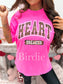 Leopard Heartbreaker Graphic Tee on Neon Pink
