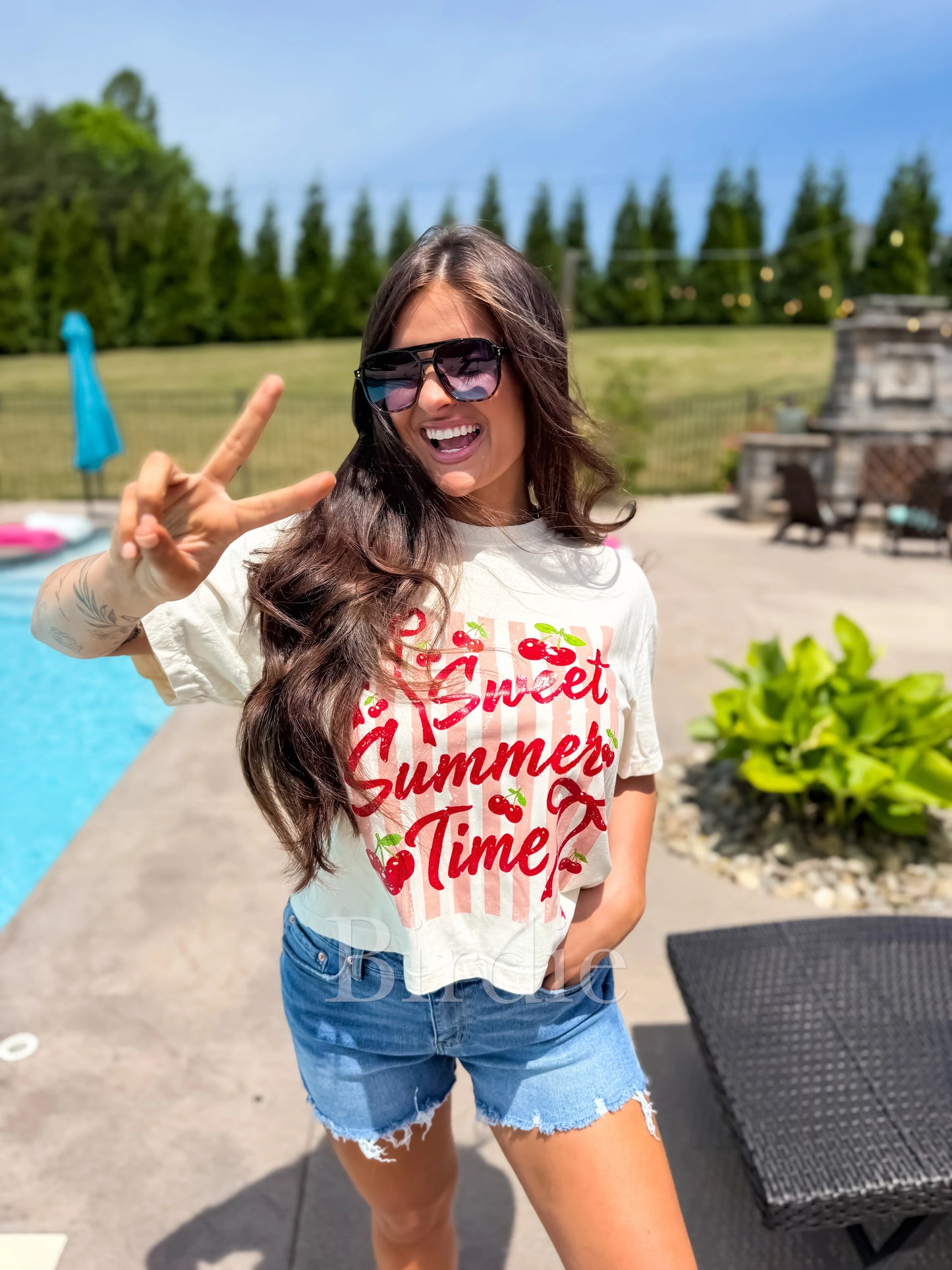Sweet Summertime Boxy Graphic Tee on Ivory