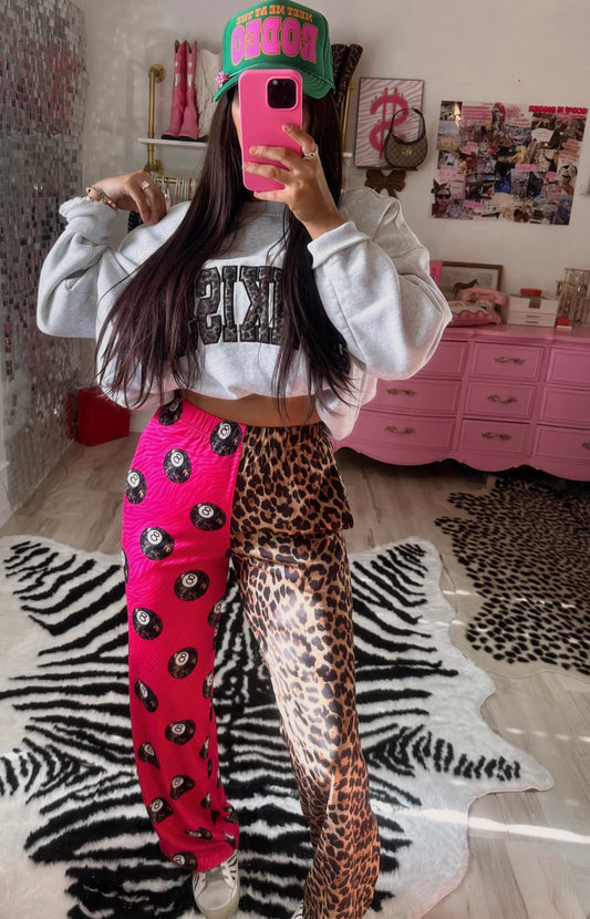 PREORDER Exclusive Pink Zebra 8 Ball & Leopard Split Pants *closes 1/14*