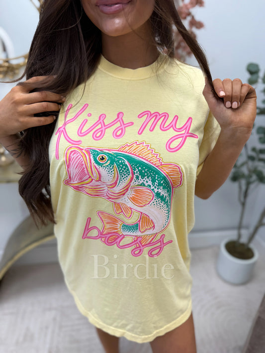 Kiss My Bass Graphic Tee on Butter