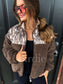 PRE-ORDER Birdie Wilderness Sherpa Jacket In Gray & Brown