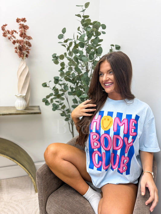 Homebody Club Graphic Tee on Chambray
