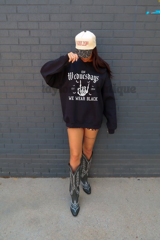 🖤💁🏼‍♀️ 08/16 SPOOKY DROP • Wednesday Black Tee/ Crew