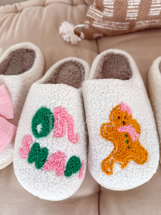 PRE-ORDER Birdie Gingerbread Snap Ivory Slippers