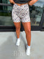 4TH CUT PRE-ORDER Birdie Crossover Waist Active Biker Shorts In Duck Camo & Dark Camo
