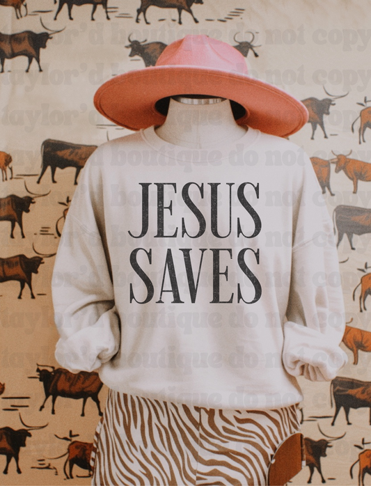 ✝️🛟 Jesus Saves Crew/ Tee