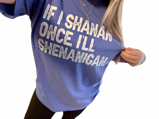 Shenanigans Graphic Tee on Flo Blue