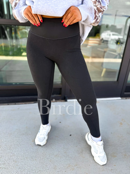 PRE-ORDER Birdie Fleece Lined Leggings In Black
