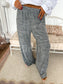 PRE-ORDER Birdie Luxe Lounge Wide Leg Sweats In Light Gray & Charcoal