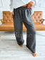 PRE-ORDER Birdie Luxe Lounge Wide Leg Sweats In Light Gray & Charcoal