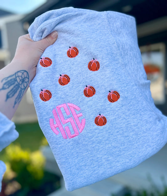 PREORDER All Around Monogram Embroidered Crew
