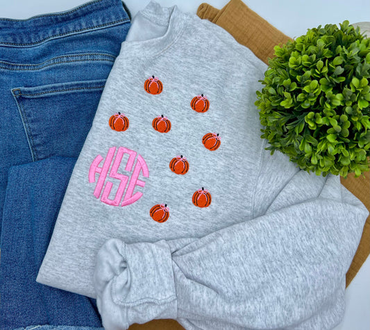 PREORDER All Around Monogram Embroidered Crew
