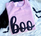 PREORDER Sequin Boo Embroidered Appliqué Tee/ Crew