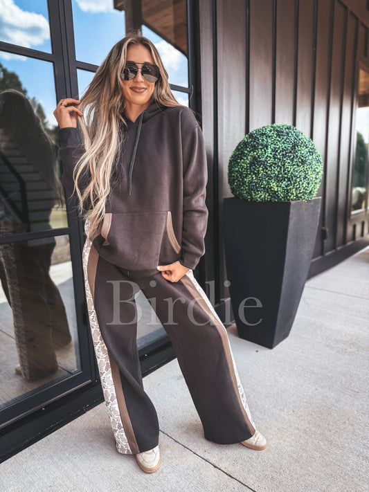PREORDER Birdie Charcoal Hoodie Pant Set (Sold Individually)