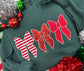 PREORDER Christmas Bow Trio Embroidered/ Appliqué Tee/ Crew