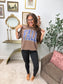 Blue Polka Dot Fall Graphic Tee on Espresso *final sale*