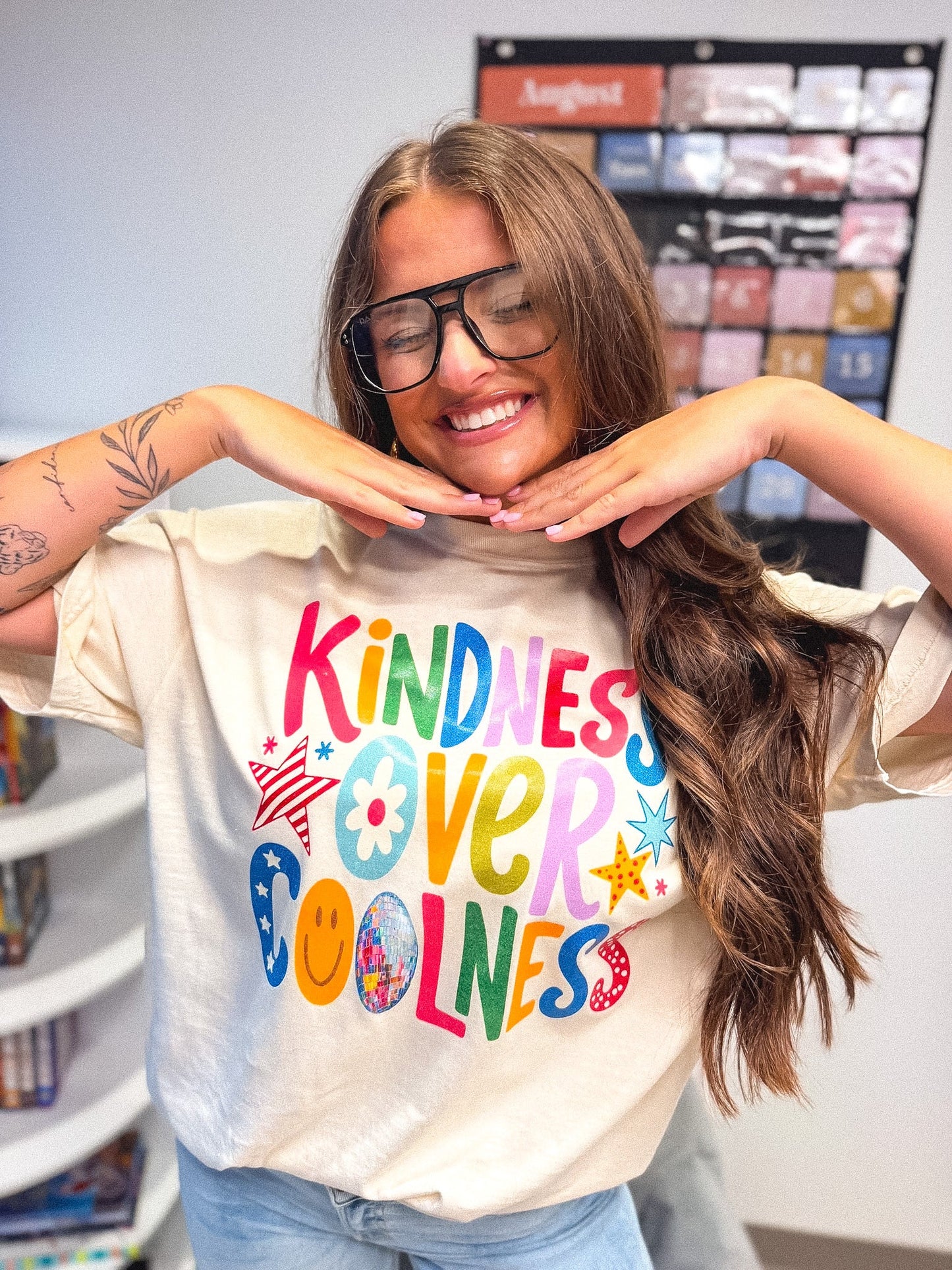 Kindness Over Coolness Graphic Tee on Ivory *final sale*