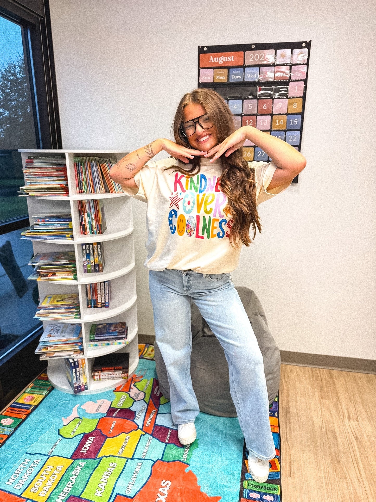 Kindness Over Coolness Graphic Tee on Ivory *final sale*