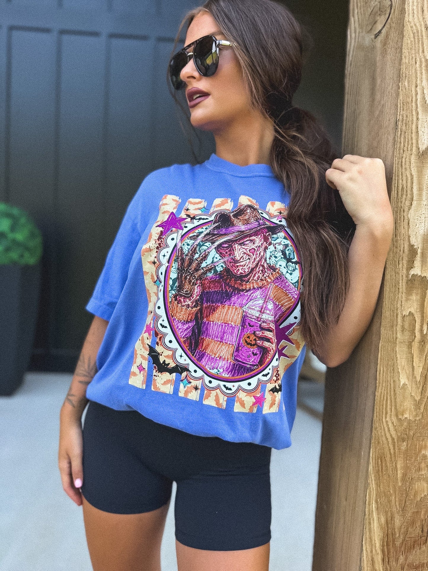 Freddy Slushie Graphic Tee on Flo Blue *final sale*