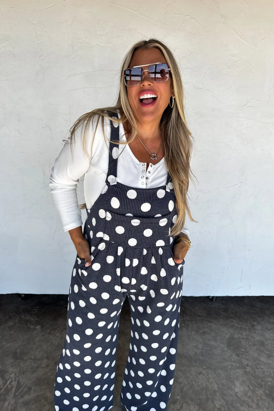 LIMITED QUANTITIES PREORDER *ships free* Polka Dot Karli Boho Overalls