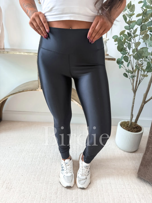 Birdie High Shine Leggings in Black