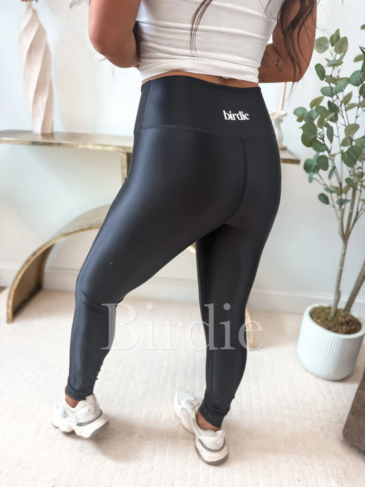 Birdie High Shine Leggings in Black