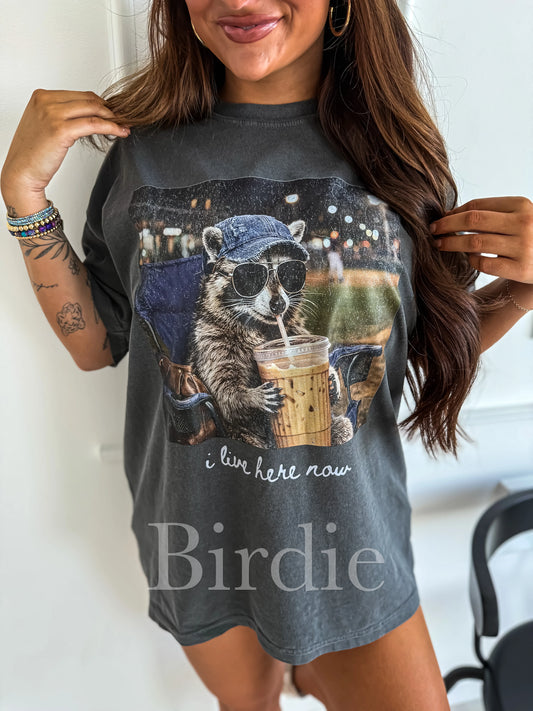 I Live Here Now Graphic Tee on Pepper