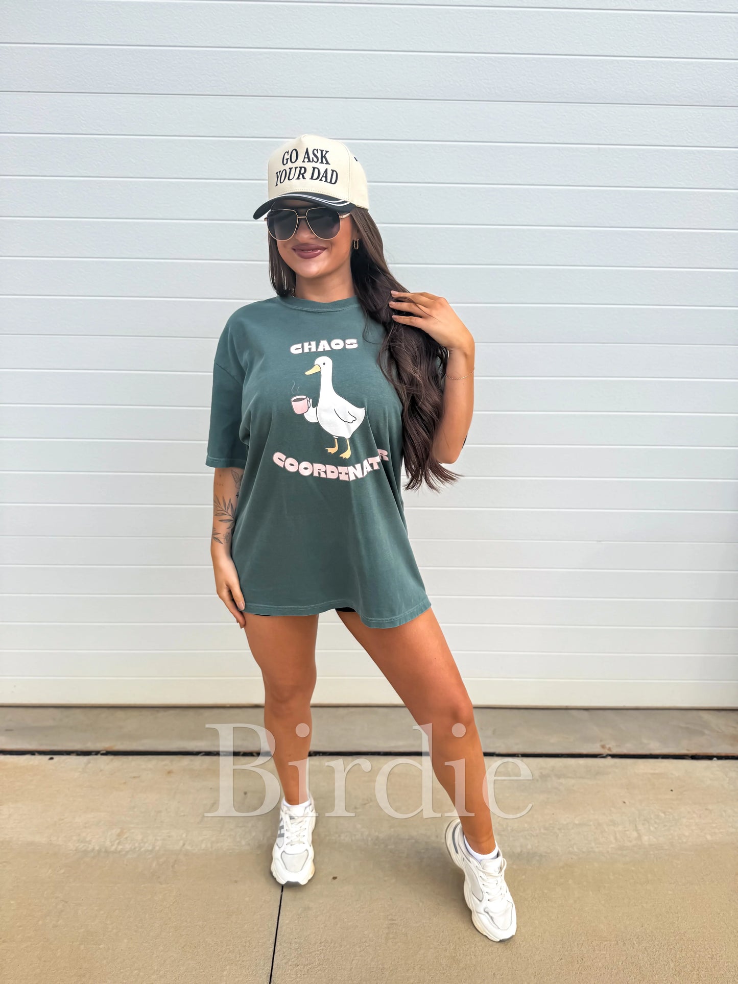 Chaos Coordinator Graphic Tee on Blue Spruce