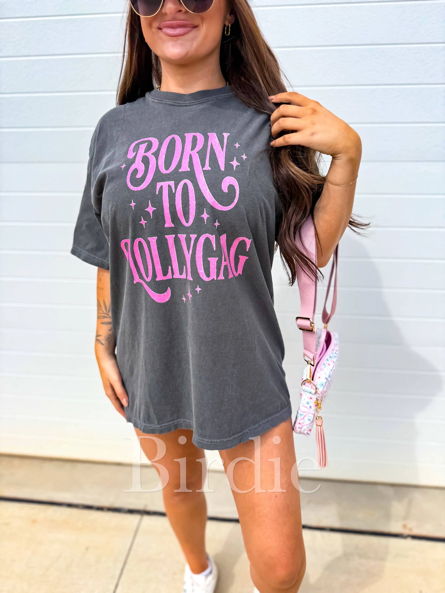 Born To Lollygag Graphic Tee on Pepper