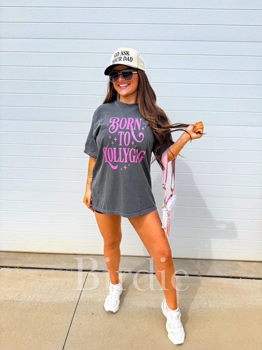 Born To Lollygag Graphic Tee on Pepper