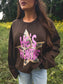 He's Hunting Star Graphic Crewneck on Chocolate *final sale*