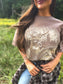 Deer Bass Graphic Tee on Espresso *final sale*