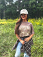 Deer Bass Graphic Tee on Espresso *final sale*