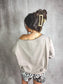PREORDER Birdie Slouchy Off the Shoulder Sweatshirt in Toasted Almond