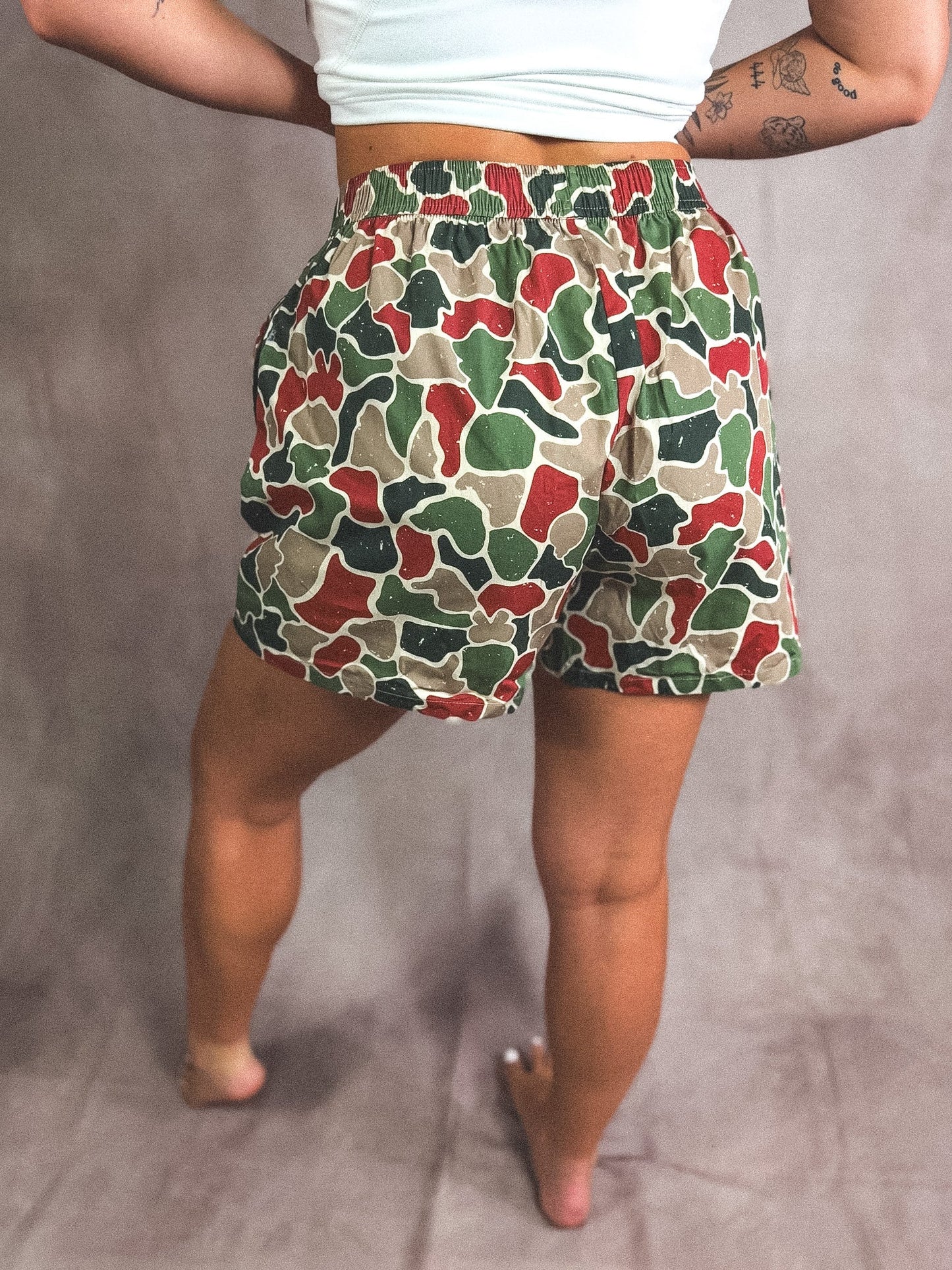 PREORDER Birdie Boxer Shorts in Mistletoe Marsh Duck Camo