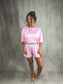 PREORDER Birdie Tee Boxer Short Set in Petal Heart (Sold as Set)